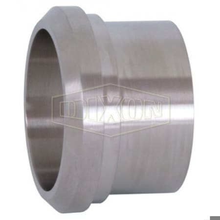 Weld Ferrule, Long, Series: 14A, Ferrule, 1 In Nominal, Plain Beveled Seat, 304 SS, 1-3/8 In L, Indu